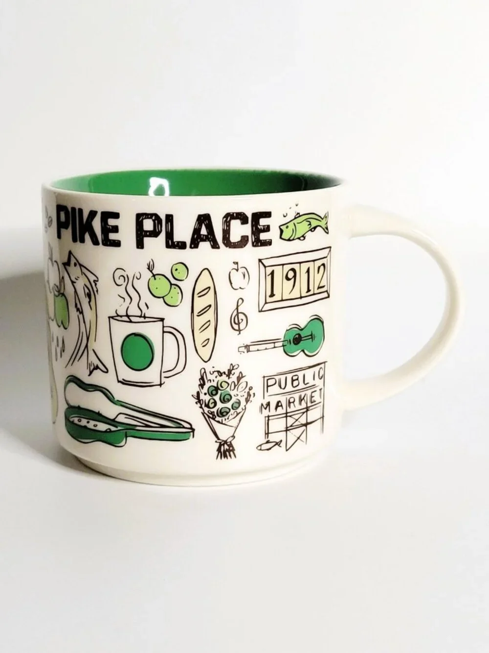 Starbucks PIKE PLACE Been There Series Pin Drop Collection 14 oz Mug NEW/NO BOX